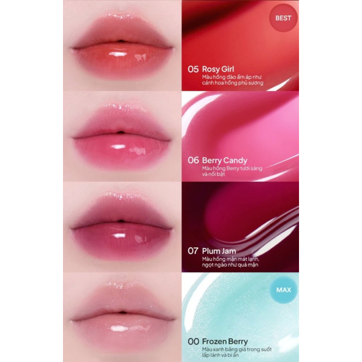 Dưỡng Môi Căng Mọng Có Màu Tocobo Juicy Berry Plumping Lip Oil