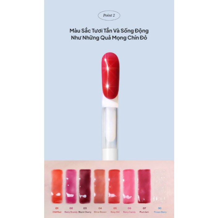 Dưỡng Môi Căng Mọng Có Màu Tocobo Juicy Berry Plumping Lip Oil