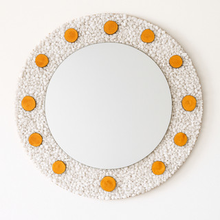(GT-07) Gương tròn treo tường LỘC MỘC D60cm - Handmade Decor Nghệ Thuật thiên nhiên, Cafe Homestay