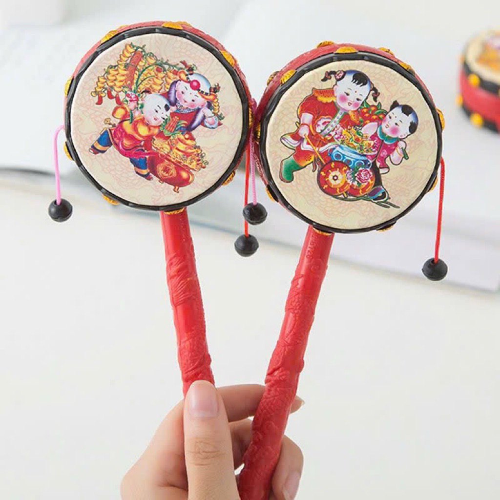 Đồ chơi trống, lục lạc lắc tay mẫu truyền thống cho bé
