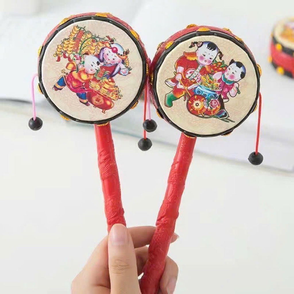 Đồ chơi trống, lục lạc lắc tay mẫu truyền thống cho bé