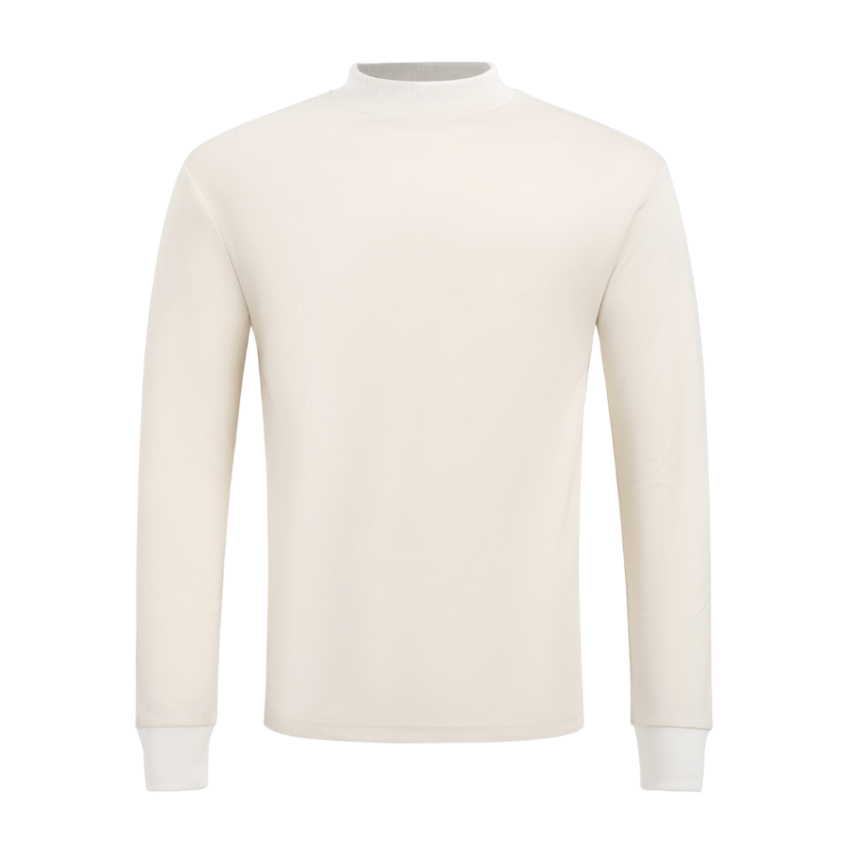 Áo thun Nam GIỮ NHIỆT TAY DÀI chất Thun Cotton Nỉ, Thoáng Khí, Cổ Cao, Giữ Ấm, Co Dãn - SHINGHAI