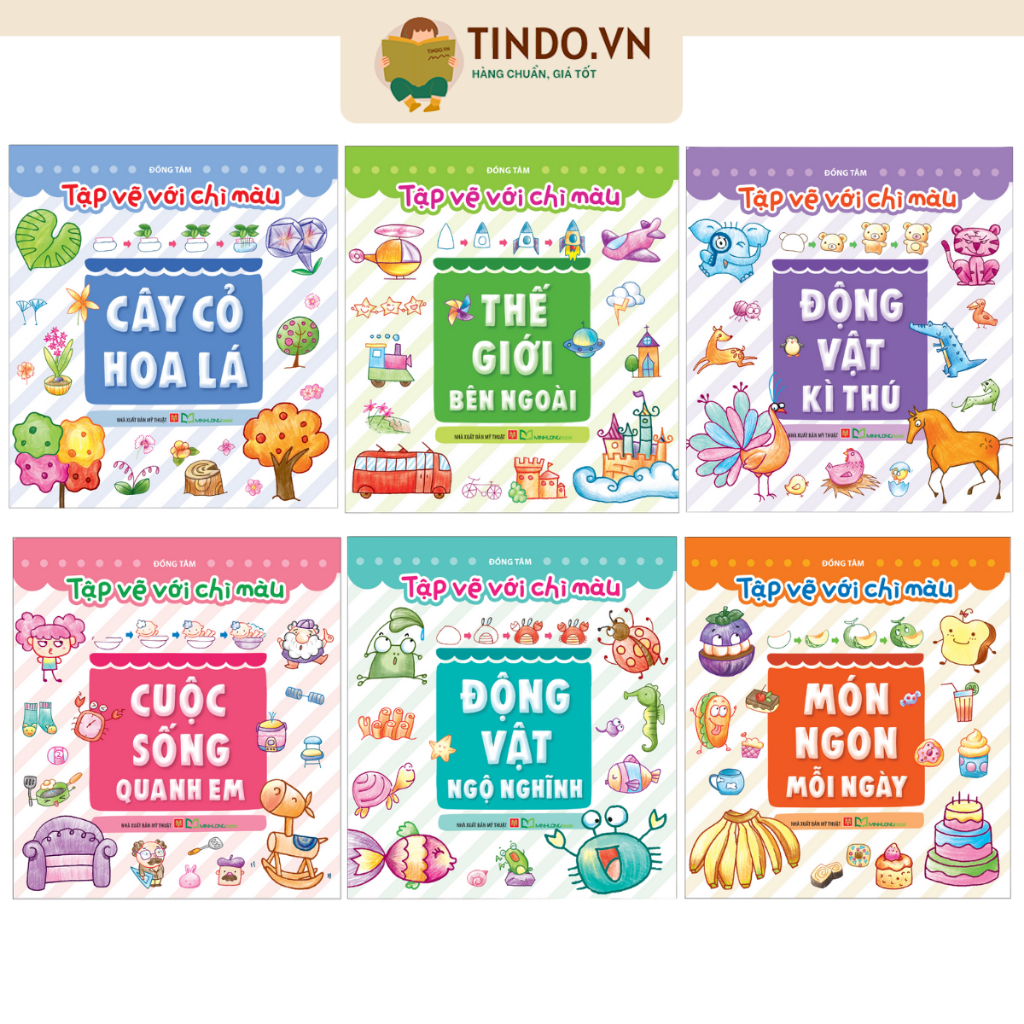 Sách: Tập Vẽ Với Bút Chì Màu - Nhiều Chủ Đề