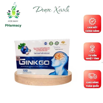 Hoạt huyết ginkgo Biloba Q10 - Giúp bổ não , giảm rối loạn tiền đình , mất ngủ , phòng ngừa tai biến - Hộp 100 viên