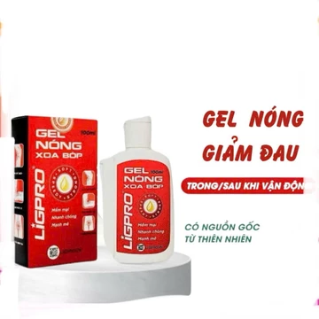 Gel nóng xoa bóp LIGPRO 100ml Dầu xoa bóp thảo dược thiên nhiên Thiết kế con lăn massasge