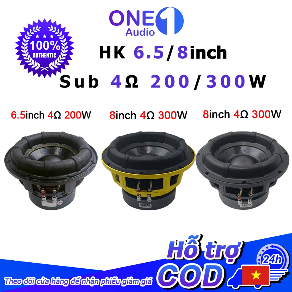 Loa sub HK 6.5inch sub 16 coil 39 từ 109 4ohm 200W và 8inch 4ohm 300W ...