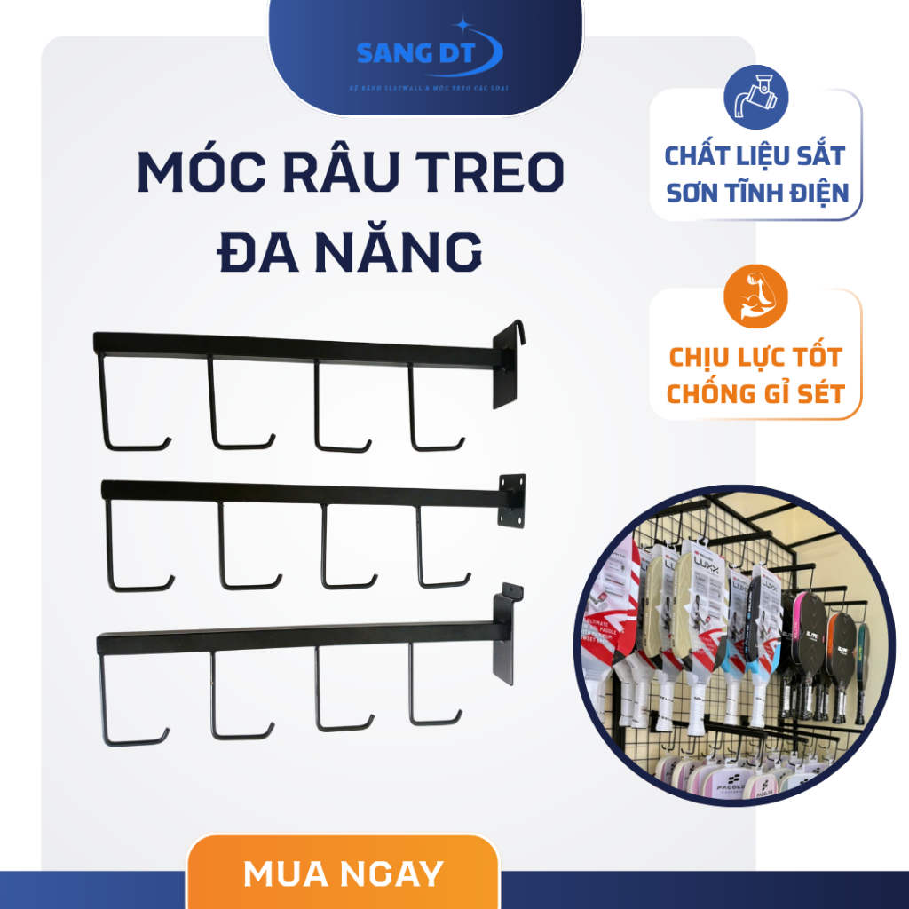 Móc 4 râu treo phụ kiện đa năng dài 35cm móc râu treo vợt cầu lông ...