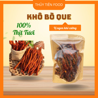 THUYTIENFOOD Khô Trâu Que – Túi 250gr/500gr – Đặc Sản Ăn Vặt – Cay Mặn Đậm Đà, Thơm Ngon Chuẩn Vị