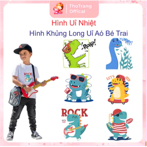 Hinh Khủng Long ủi áo cho bé