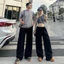 Quần Nỉ Nam Nữ FABUMAN ỐNG RỘNG cạp chun kèm dây rút gấu nỉ 2da màu xám BIGSIZE