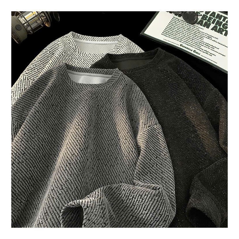 Áo Sweater Nam Dạ Kim Tuyến Áo Len Dài Tay Nam Thu Đông Phong Cách Hàn Quốc Halley M12