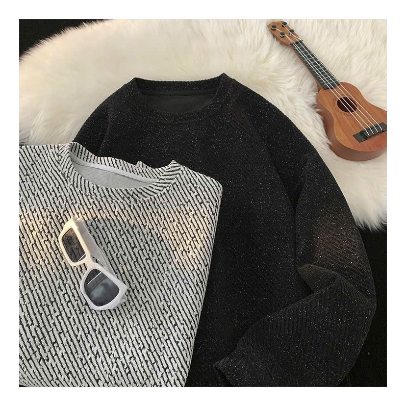 Áo Sweater Nam Dạ Kim Tuyến Áo Len Dài Tay Nam Thu Đông Phong Cách Hàn Quốc Halley M12