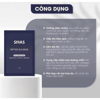 [ Quà tặng hấp dẫn]  lMặt Nạ Cấp Ẩm SMAS Peptide Silk Mask 24H Hydration Boost 25g