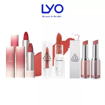 Son Thỏi Lì 3CE Soft Matte Lipstick vỏ trong suốt/ Blur Matte Lipstick/ 3CE Cashmere Hug Lipstick LYO