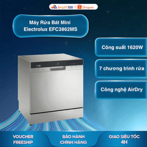 Máy Rửa Bát Mini Electrolux EFC3862MS 8 bộ - Bảo hành chính hãng 24 tháng
