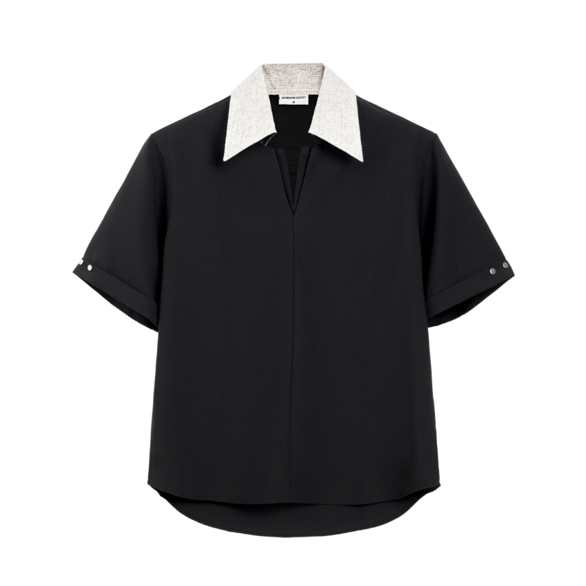 Áo Polo Nam Orven Form Rộng Cổ Phối Màu Xám ,Cotton Lạnh Cao Cấp, Thanh Lịch, Kháng Nhăn - SHINGHAI