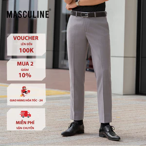 Quần âu nam cao cấp MASCULINE – Quần vải công sở trẻ trung, Chất vải Cotton Rayon Spandex mềm mại – MQ24.3