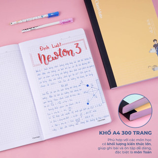 Vở A4 200 260 300 Trang Bìa Dày Cứng Giấy 70gsm Kẻ Ngang- Kẻ Caro, Sổ Giáo Án A4 May Gáy CLASSMATE 20-A4309/310