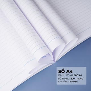 Vở Kẻ Ngang A4 70GSM Classmate Thiết Kế Vintage Bìa Chống Nước, Vở Giáo Án A4 200/260/300 Trang Không Thấm Mực