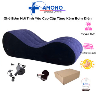 FREESHIP - Ghế tình yêu bơm hơi cao cấp AMONO kèm bơm điện, Sofa cao cấp Tiện LợI