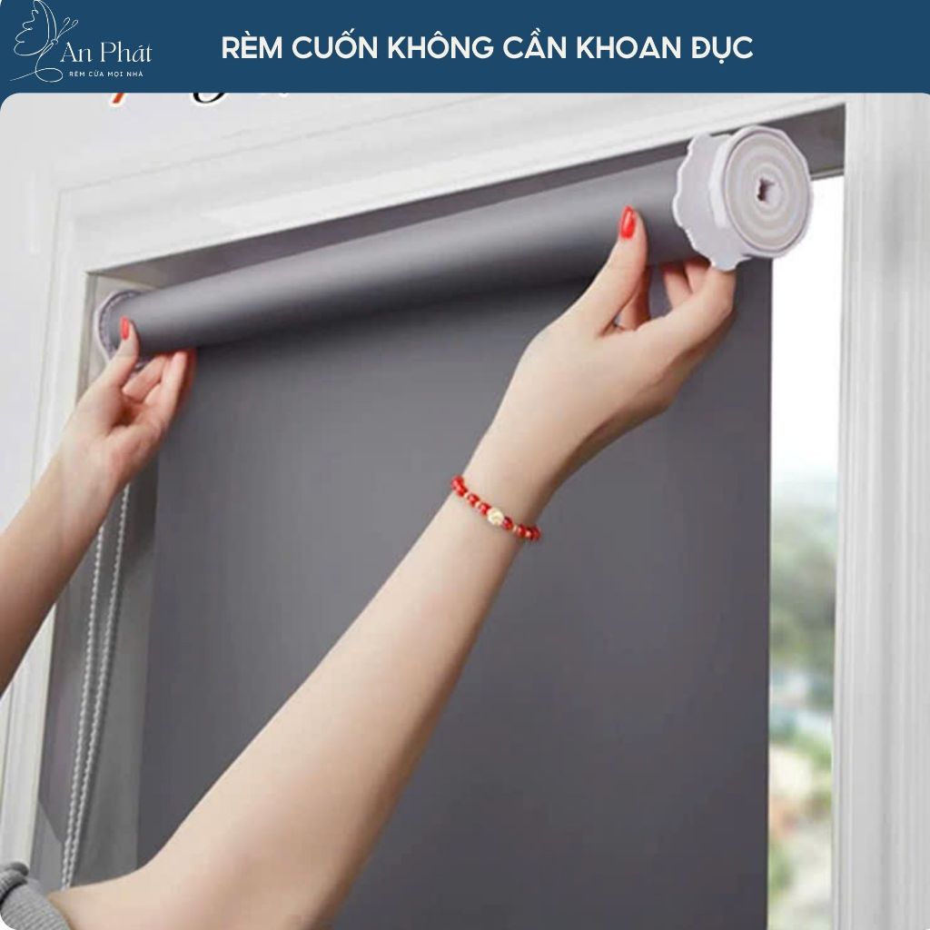Rèm Cuốn Cửa Sổ Không Cần Khoan Đục Chống Nắng Cản Sáng Cách Nhiệt Làm ...