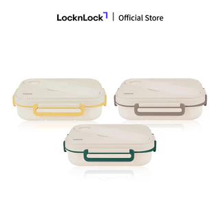 Hộp cơm chia 5 ngăn LocknLock LCB952 dung tích 1.4L có gioăng silicone chia ngăn kèm muỗng đũa - 3 màu
