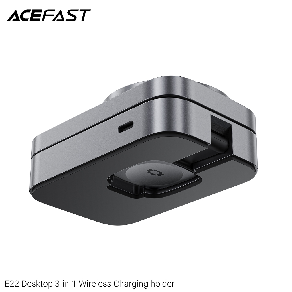 Đế Sạc Không Dây Để Bàn 3 Trong 1 ACEFAST E22 Gập Gọn Đa Năng Cho Điện Thoại Tai Nghe Đồng Hồ