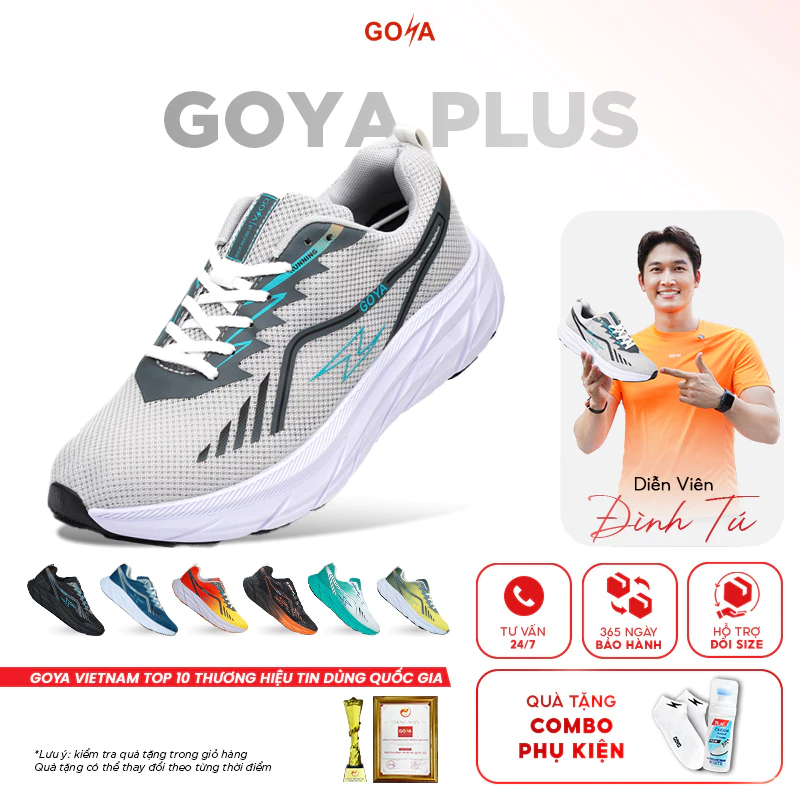 Giày thể thao chạy bộ Goya Plus 2025 siêu nhẹ, siêu êm