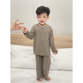 Bộ thu đông cho bé trai bé gái Batala Kids, SET ĐỒ DÀI TAY CHẤT THUN LẠNH 5 MÀU từ 10-25kg
