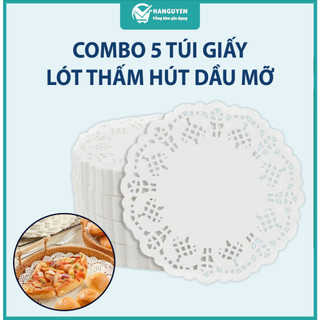 Combo 5 túi giấy lót bánh thấm hút dầu dùng cho món chiên rán sạch bát đĩa #A256