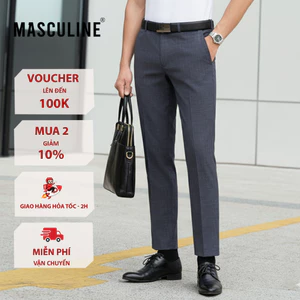 Quần âu nam trẻ Masculine cao cấp, dáng slim fit ôm sát, chất liệu cotton thoáng mát - MQ24.2