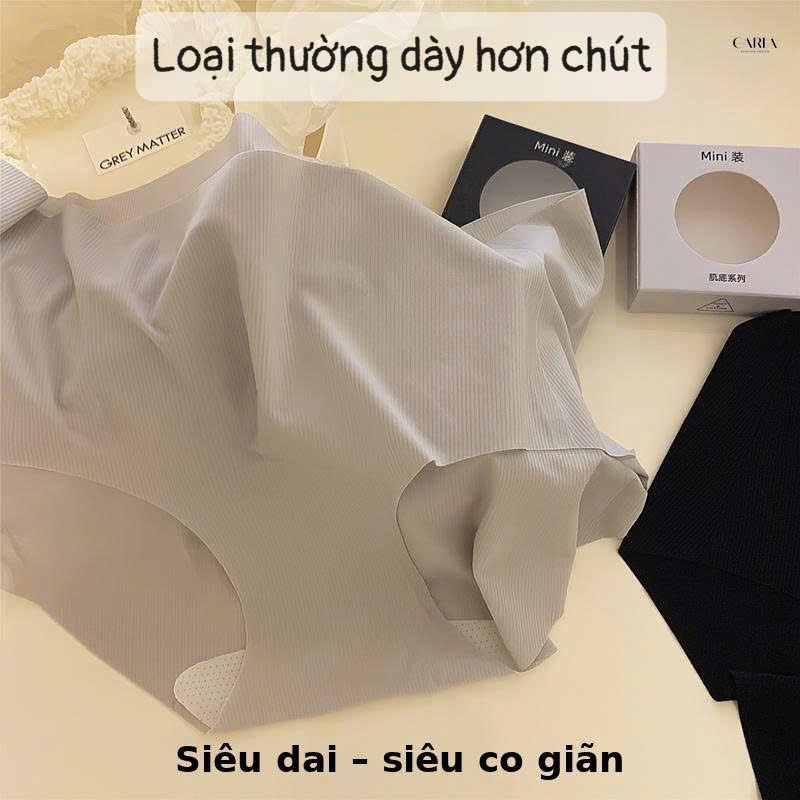[Che Tên] CARLA Hộp 6 Quần Lót Nữ Su Thạch Không Đường May Tàng Hình Băng Lụa Siêu Mát Mềm Mịn Kháng Khuẩn