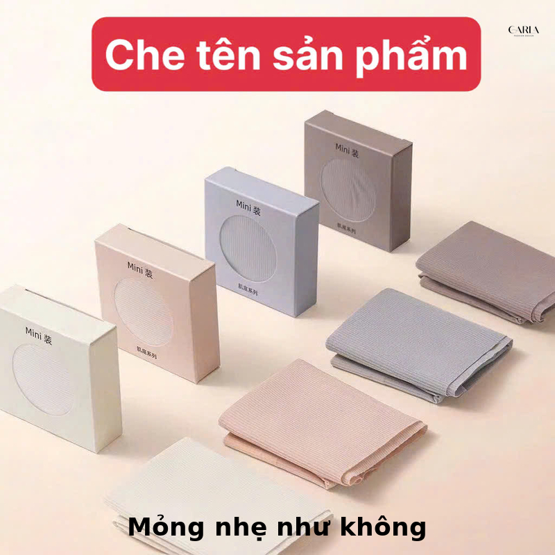[Che Tên] CARLA Hộp 6 Quần Lót Nữ Su Thạch Không Đường May Tàng Hình Băng Lụa Siêu Mát Mềm Mịn Kháng Khuẩn
