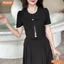 Đầm thiết kế BEMINE cổ tròn phối ren dáng chữ A phù hợp đi làm-MT11205