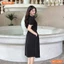 Đầm thiết kế BEMINE cổ tròn phối ren dáng chữ A phù hợp đi làm-MT11205