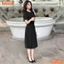 Đầm thiết kế BEMINE cổ tròn phối ren dáng chữ A phù hợp đi làm-MT11205