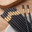 ĐÔI ĐŨA NHỰA ĐEN NHẬT 27CM MẠ VÀNG - Chống Trơn Trượt Bền Đẹp Cao Cấp