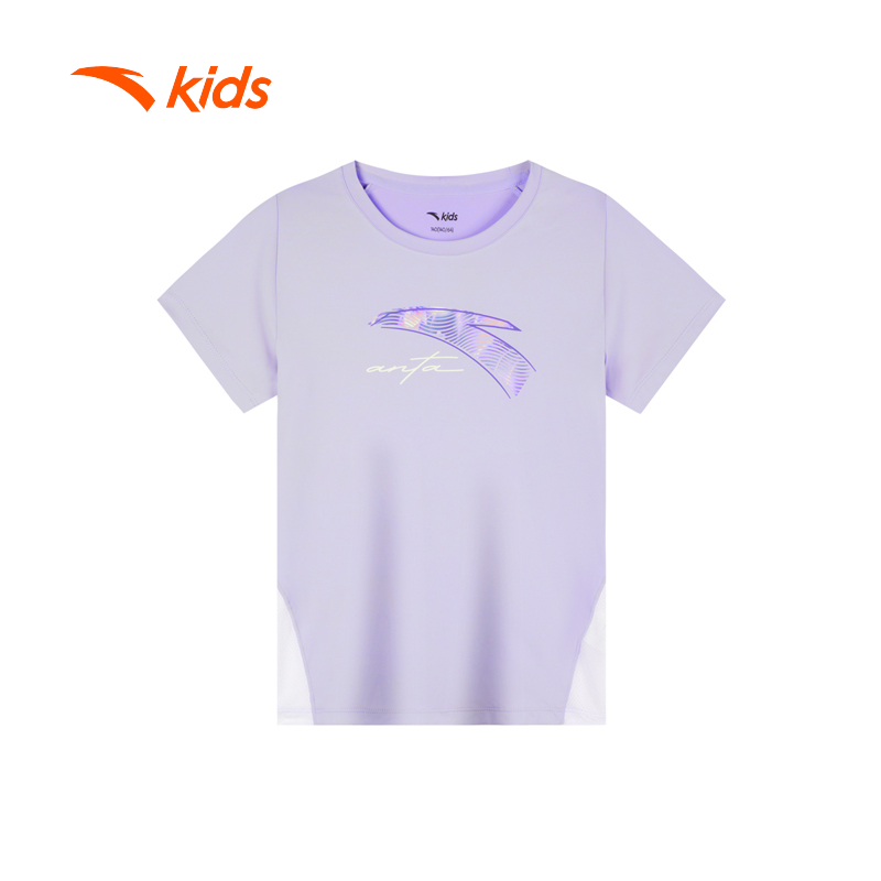 Áo Phông Áo Thun T-Shirt Thể Thao Bé Gái Anta Kids 3624B5102 Thoáng Mát Nhanh Khô