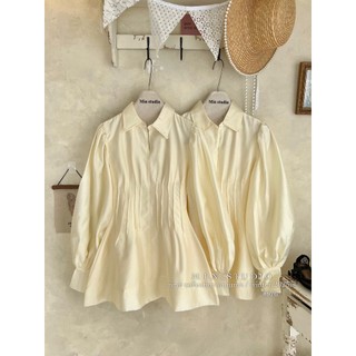 Váy thiết kế cô đức tay bí bồng dài chiết eo chân nhún bèo xoè rộng xinh xắn tiểu thư cho các nàng - BaoTrang.clothes