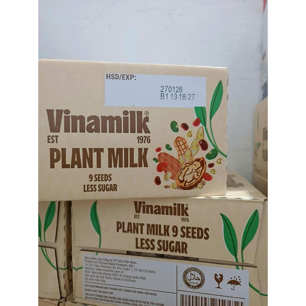 {Hot} Sữa Hạt Vinamilk 9 loại hạt ít đường 180ml
