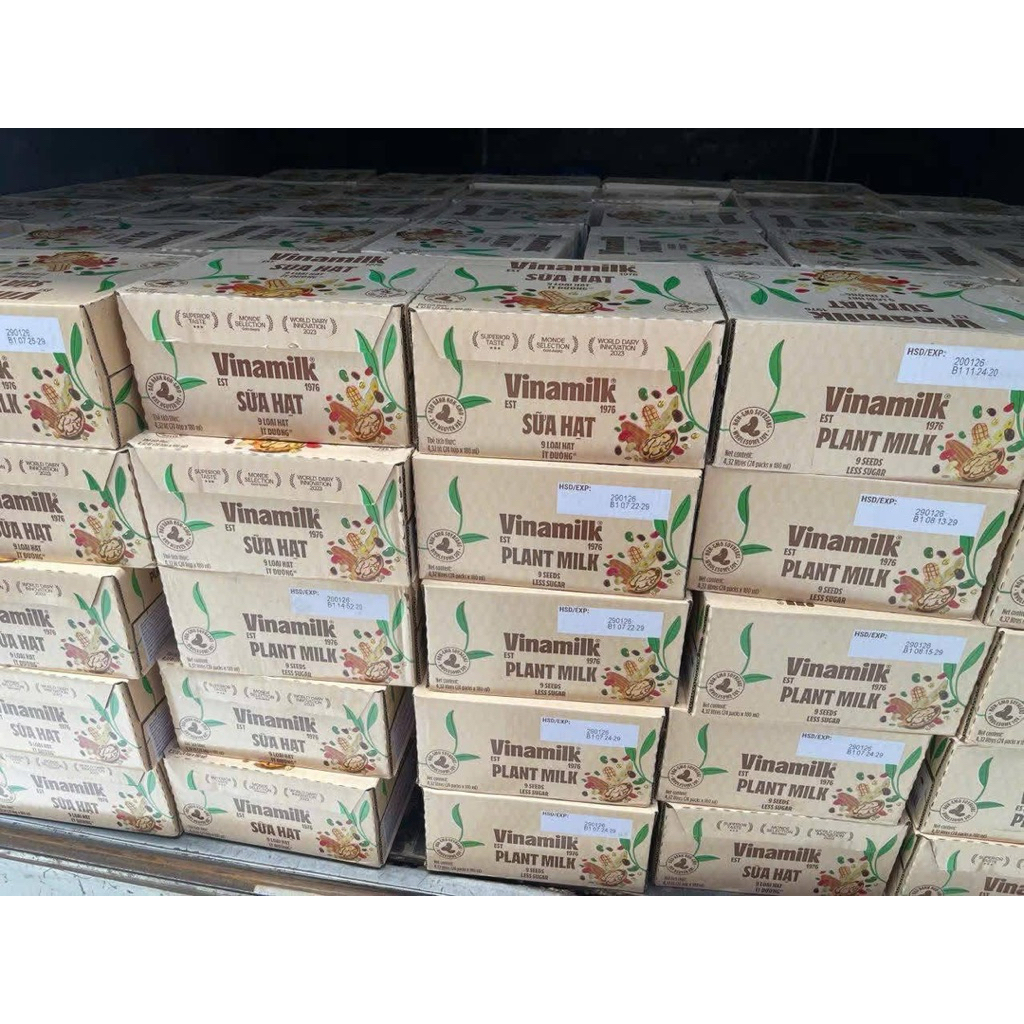 {Hot} Sữa Hạt Vinamilk 9 loại hạt ít đường 180ml