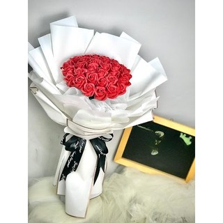 Bó hoa hồng sáp 20 bông, 25 bông siêu to, giá rẻ bó theo yêu cầu làm quà tặng sinh nhật, noel, 14/2, 8/3 20/10/ 20/11