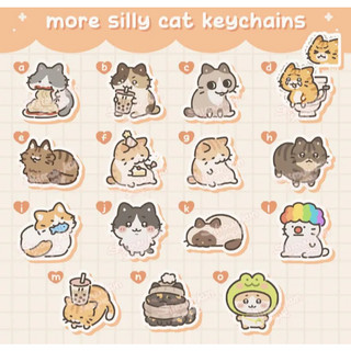 More Silly Cats Keychain Double-sided Acrylic Charm