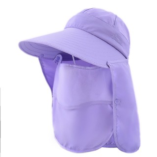 [XẢ KHO GIÁ SỐC] Mũ chống nắng vành rộng đa năng kèm khẩu trang và khăn trùm M0156