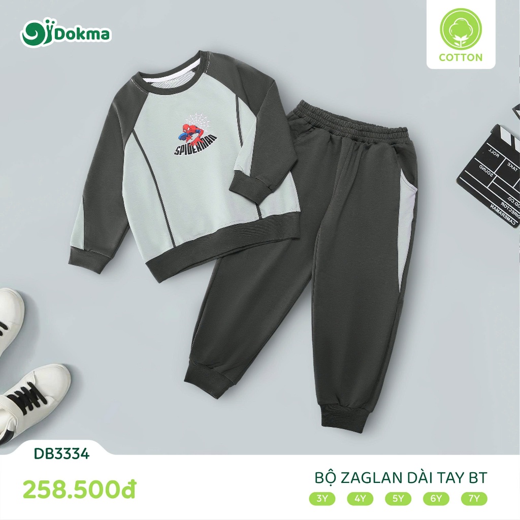 (13-25kg) Bộ Dài Tay Bé Trai Dokma DB3199 DB3311 DB3284 DB3312 DB3204