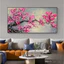 Tranh Hoa Đào Tráng Gương Phong Thủy May Mắn Treo Phòng Khách - OHA Decor
