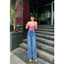 Quần Jeans Nữ, Quần Bò Nữ Ống Suông Dài Lưng Cao Co Giãn