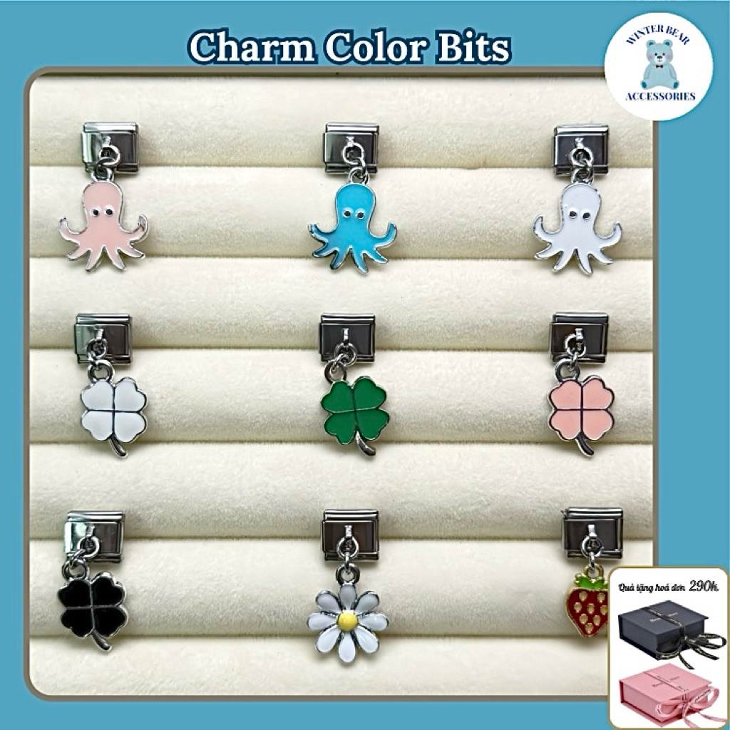 (Đọc Mô Tả) NEW 🔥 - Vòng tay ITALIAN CHARM (MẪU CHARM COLOR BITS ...