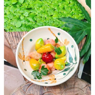 Tô Chiết Yêu/Tô Bắc Cao Cấp 18cm/20cm Vẽ Gà Trống/Cá/Chỉ Xanh/Phết/Cua - Gốm Lái Thiêu - Gốm Nam Bộ