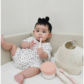 (mẫu mới) Set Thìa/ muỗng Silicon Moyuum cho bé Từ 6M+ Hàn Quốc/ Muỗng ăn dặm Silicon Moyuum cho bé từ 6 tháng
